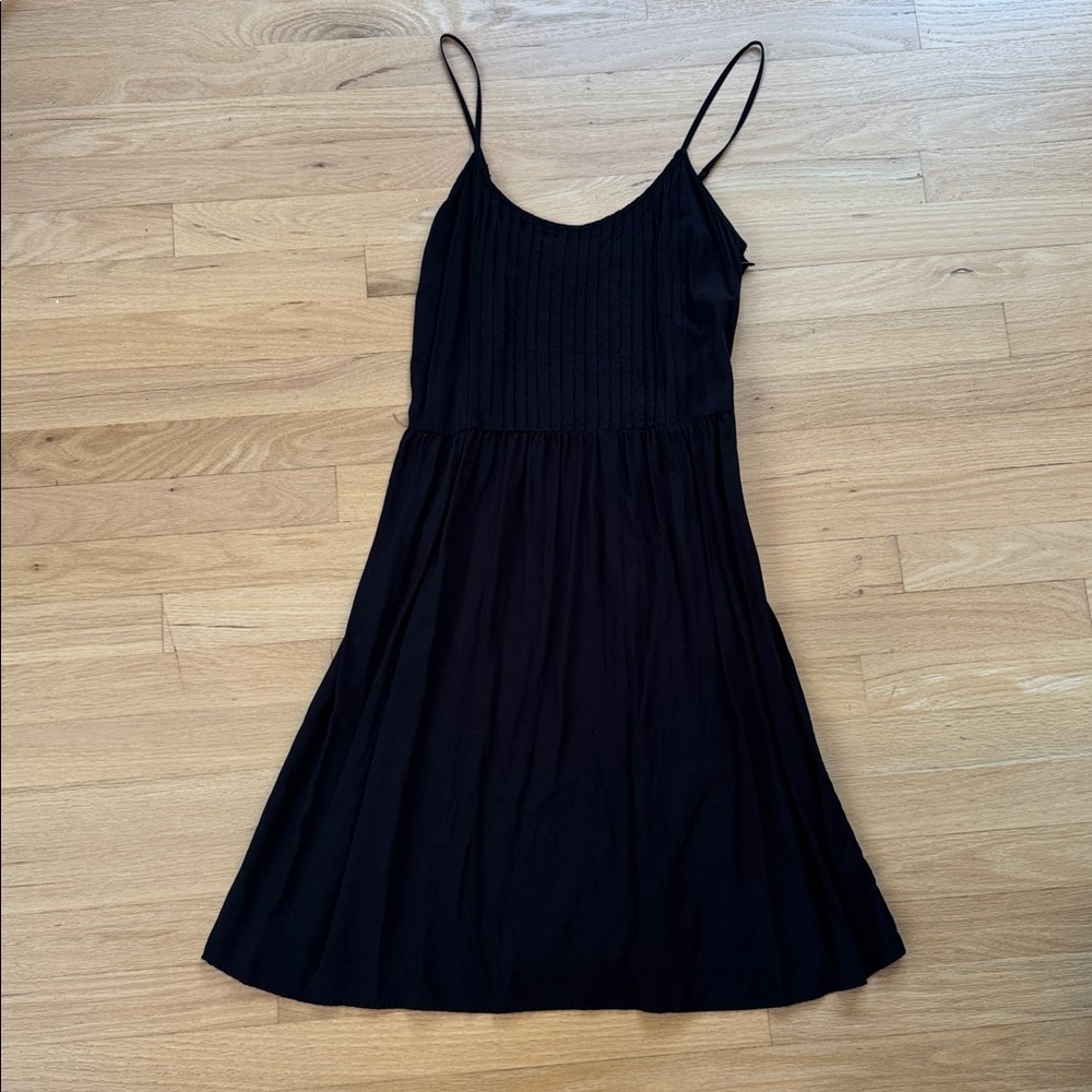 Old Navy Womens Black Smocked Pleated Bodice Spaghetti-Strap Summer Dress MEDIUM